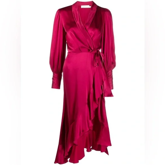 Zimmermann long wrap silk dress 1 - Picture 1 of 8